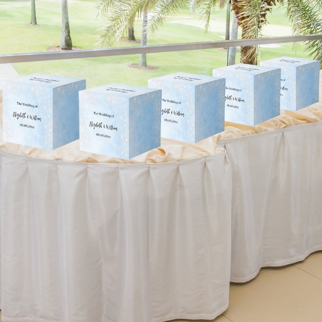 Hochzeit des hellblauen Glitzer Geschenkschachtel (Von Creator hochgeladen)