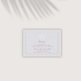 Hochzeit des klassischen Empfangs der Meeresfrücht Begleitkarte