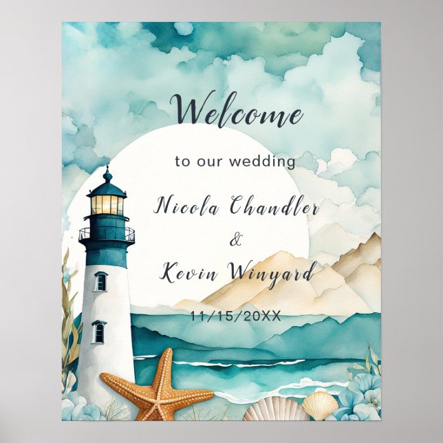 Hochzeit des Leuchtturms Poster (Vorne)