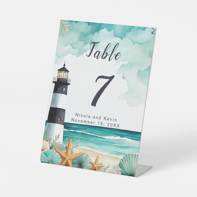 Hochzeit des Leuchtturms Sockelschild (Vorderseite)