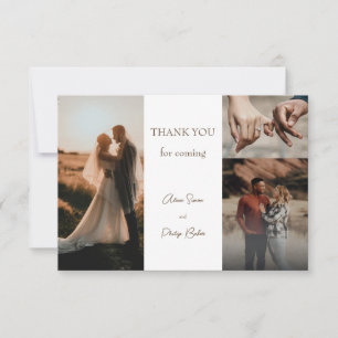 Hochzeit des Minimalistischen Fotos Dankeskarte