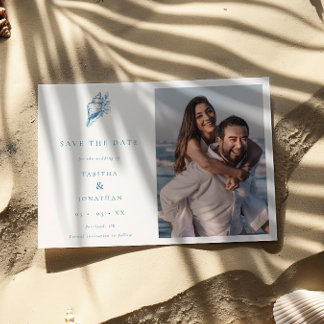 Hochzeit des Minimalistischen Seasell-Fotos an der Save The Date