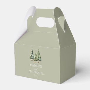 Hochzeit des Minimalistischen Winterschneewaldes Geschenkschachtel