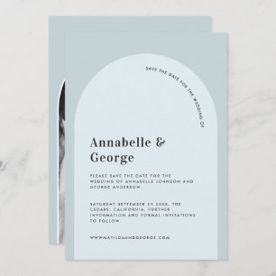 Hochzeit des modernen grafischen Fotos Save The Date