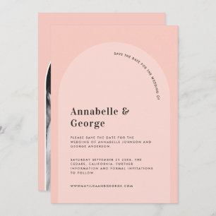 Hochzeit des modernen grafischen Fotos Save The Date