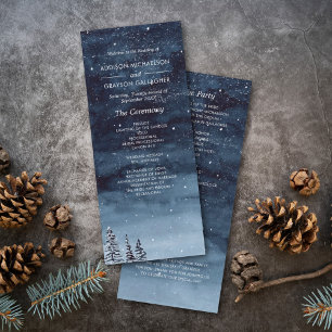 Hochzeit des Navy Blue Snowy Winter Night Wonderla Programm
