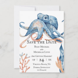 Hochzeit des Octopus Sea Life Beach Save The Date