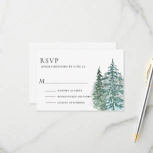 Hochzeit des Pinienwaldes RSVP Karte