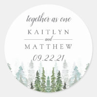 Hochzeit des Pinienwalds im Wasserfarbenwald rette