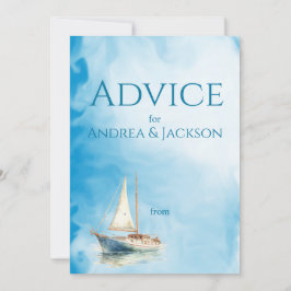 Hochzeit des Segelbootes Hinweiskarte