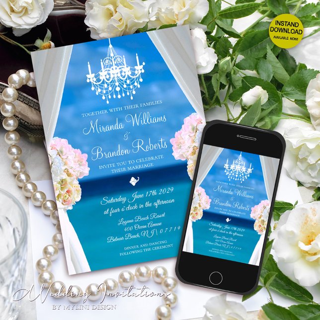 Hochzeit des tropischen Sommers Einladung (Von Creator hochgeladen)