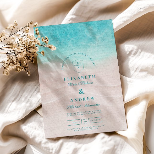 Hochzeit des tropischen Strandes Einladung (Von Creator hochgeladen)