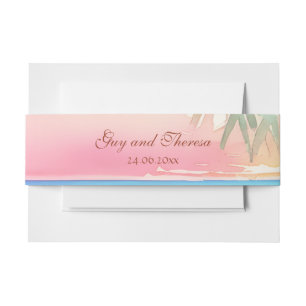 Hochzeit des tropischen Strandes Einladungsbanderole