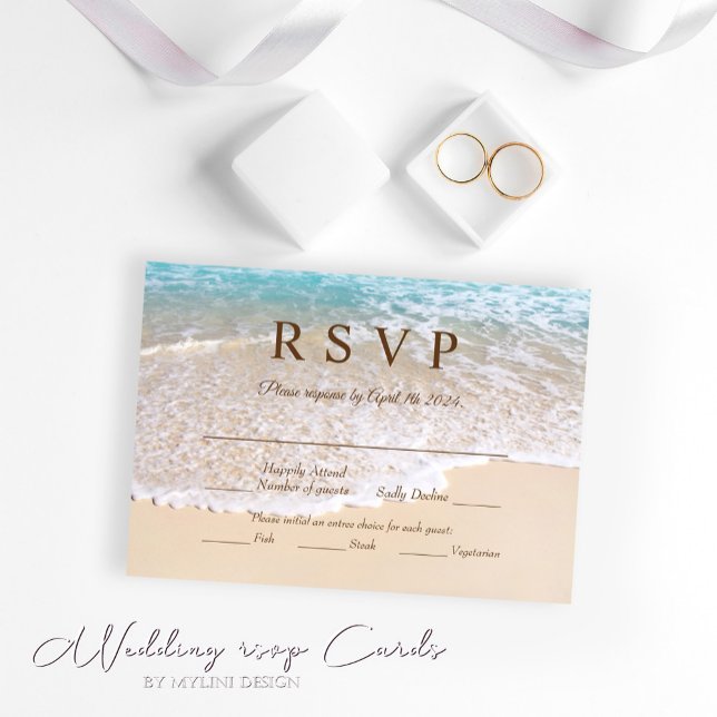 Hochzeit des tropischen Strandes im Sommer RSVP Karte (Von Creator hochgeladen)