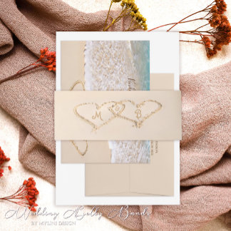 Hochzeit des tropischen Strandes mit blauem Ozean Einladungsbanderole