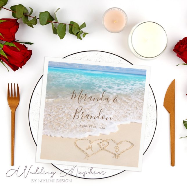 Hochzeit des tropischen Strandes mit blauem Ozean Serviette (Von Creator hochgeladen)