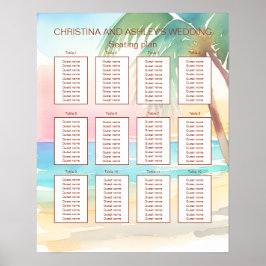 Hochzeit des tropischen Strandes Poster