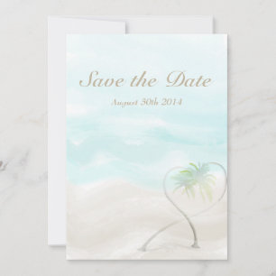 Hochzeit des tropischen Strandes Save The Date