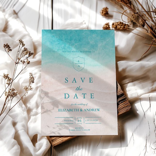 Hochzeit des tropischen Strandes Save The Date (Von Creator hochgeladen)