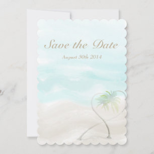 Hochzeit des tropischen Strandes Save The Date
