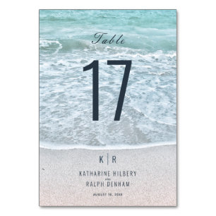 Hochzeit des Türkisblauen Ozeans Tischnummer