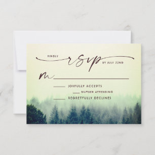Hochzeit des Waldelsees RSVP Karte