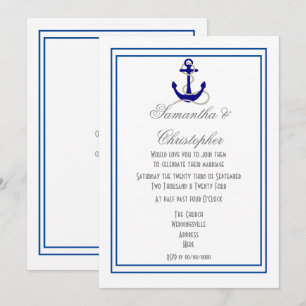Hochzeit des Wasserschiffs Einladung