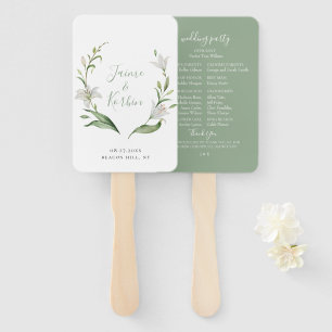 Hochzeit des weißen Botanischen Blumenkreides Fächer