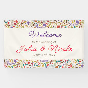 Hochzeit des Wildgartens Rose Woods Exotic Flower Banner