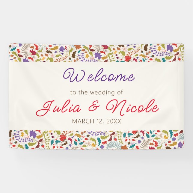 Hochzeit des Wildgartens Rose Woods Exotic Flower  Banner (Horizontal)