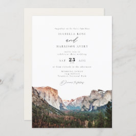 Hochzeit des Yosemite Nationalparks Skyline Einladung