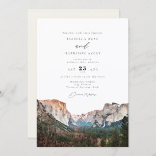 Hochzeit des Yosemite Nationalparks Skyline Einladung