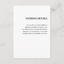 Hochzeit Detail Begleitkarte