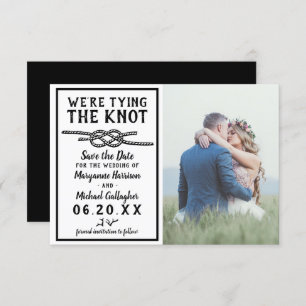 Hochzeit, die das Minimalistische nautische Foto d Save The Date