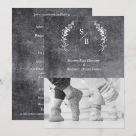 Hochzeit Dirty Alternative Foto Couple Chalkboard Einladung