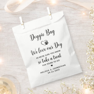 Hochzeit Doggie Personalisiert Biscuit Bar Haustie Geschenktütchen
