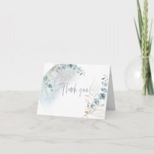 Hochzeit   Dusty Blue Over Over Moon in Liebe Dankeskarte