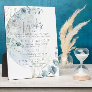 Hochzeit   Dusty Blue Over Over Moon in Liebe Fotoplatte