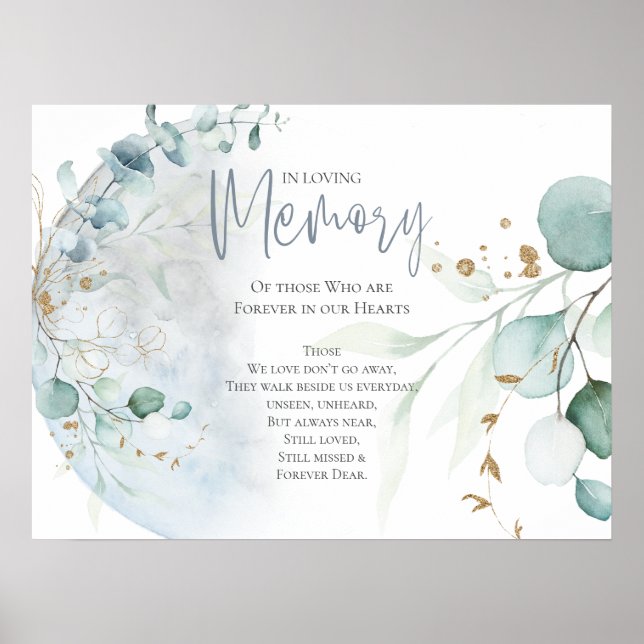 Hochzeit | Dusty Blue Over Over Moon in Liebe Poster (Vorne)