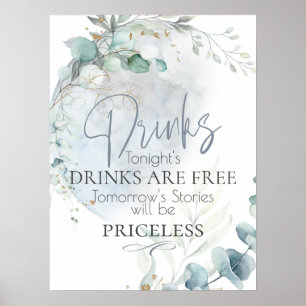 Hochzeit   Dusty Blue Over Over Moon in Liebe Poster