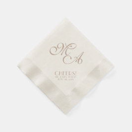 Hochzeit Ecru CHEERS! Standard Cocktail Napkin Serviette