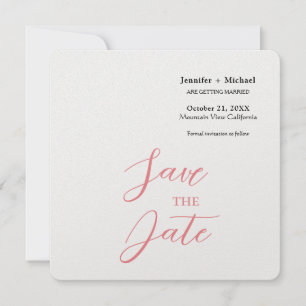 Hochzeit Ehe Minimalistische Kalligrafie  Save The Date