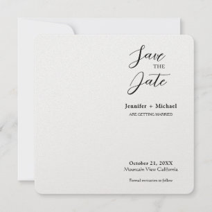 Hochzeit Ehe Minimalistische Kalligrafie Save The Date