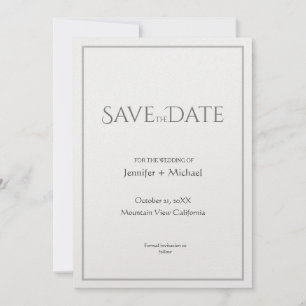 Hochzeit Ehe Minimalistische Kalligrafieschrift Save The Date