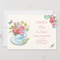 Hochzeit einer Blumenbecher