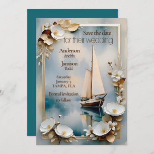 Hochzeit eines Schiffes Save The Date