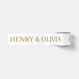 HOCHZEIT EINFACH STILVOLL MODERN ELEGANT WEIßE SAT SATINBAND