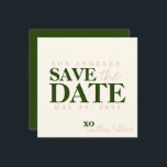 Hochzeit einfach und modern grün und rosa save the date<br><div class="desc">Mit der Einführung unserer Hochzeit Save the Date Karten, entworfen mit einem einfachen und modernen grün und rosa Thema. Diese Karten sind der perfekte Weg, um Ihre Hochzeit und Ihr Set für Ihren besonderen Tag auf frische und lebendige Weise bekannt zu geben. Unsere grün und rosa Save the Date Cards...</div>