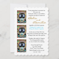 Hochzeit einladen Voodoo Königin Sugar Skull Angel