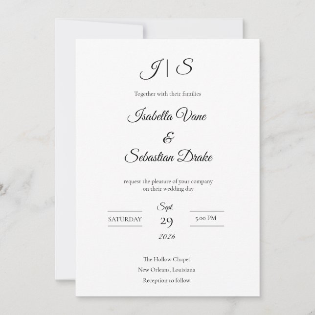 Hochzeit  einladung (Vorderseite)